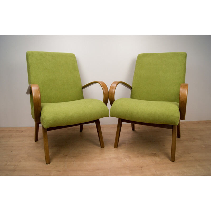 Pair of Model 53 Armchairs by Jaroslav Smídek for TON - 1960s