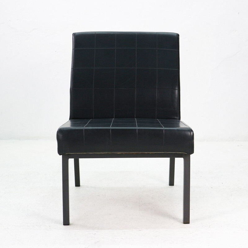 Vintage Easy Chair from Leatherette and Steel - 1960s