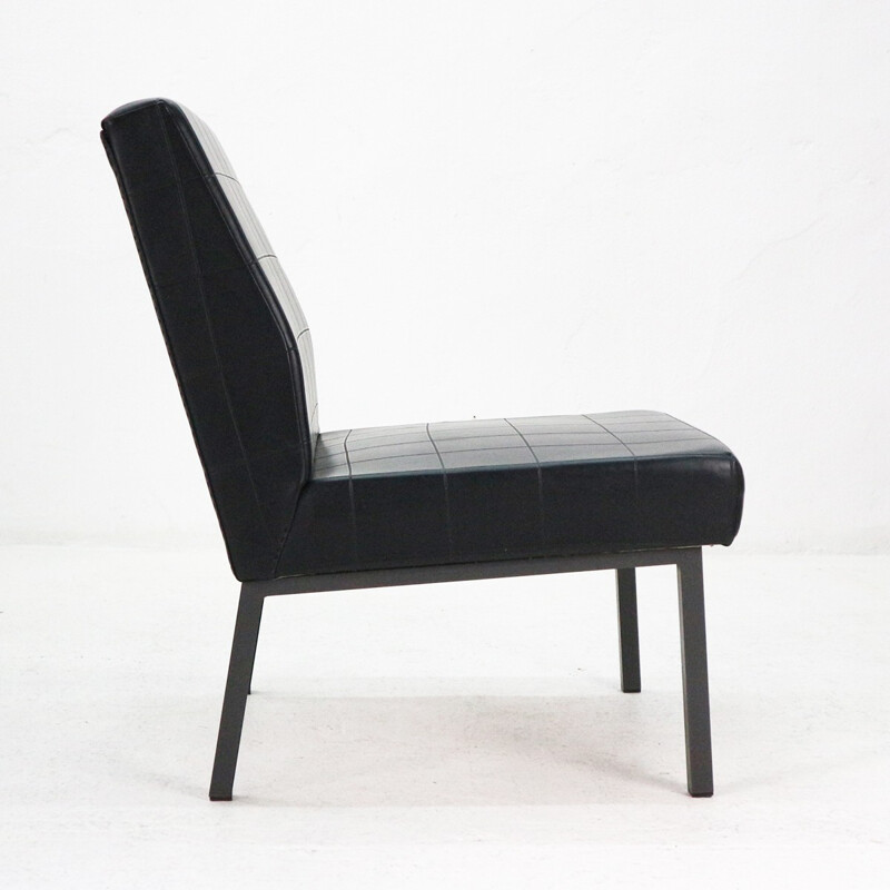 Vintage Easy Chair from Leatherette and Steel - 1960s