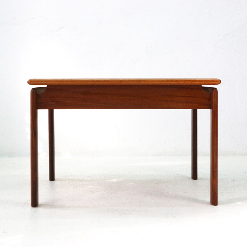 Table basse vintage carrée en teck - 1970