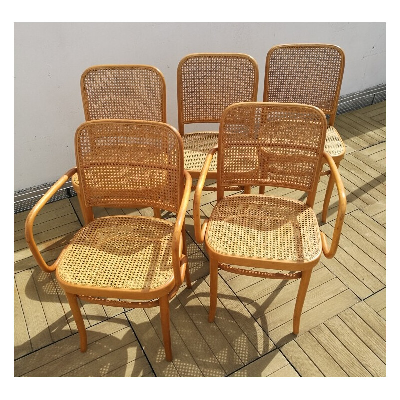 Lot de 5 chaises de Josef Hoffman pour Thonet - 1930