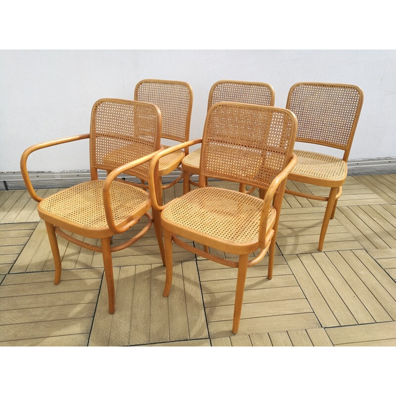 Lot de 5 chaises de Josef Hoffman pour Thonet - 1930