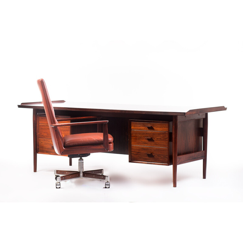 Vintage rosewood desk by Arne Vodder for Sibast Furniture - 1960s