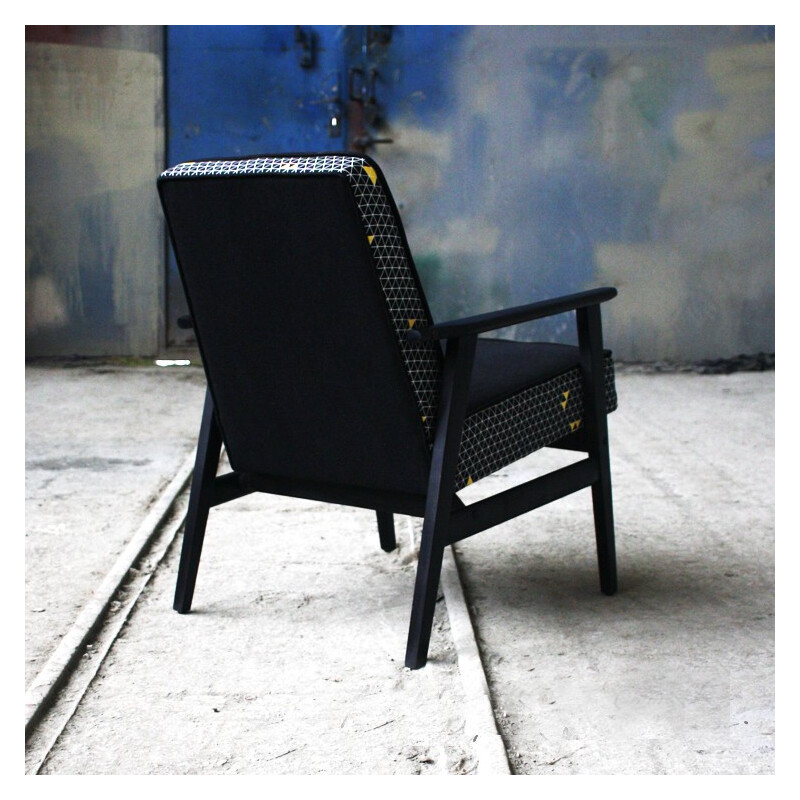 Fauteuil vintage noir - 1960