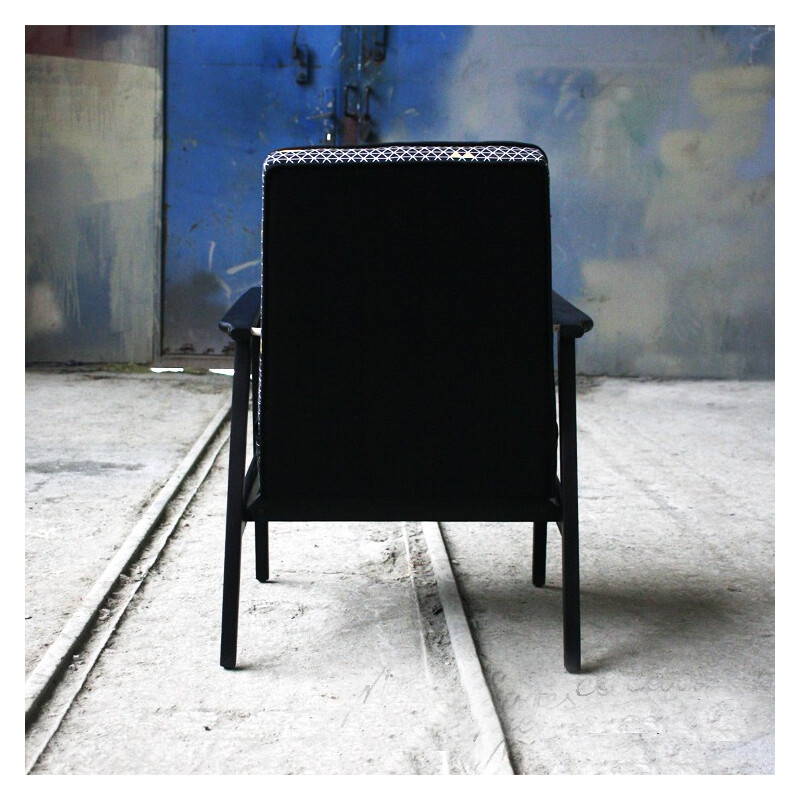 Vintage black armchair - 1960s