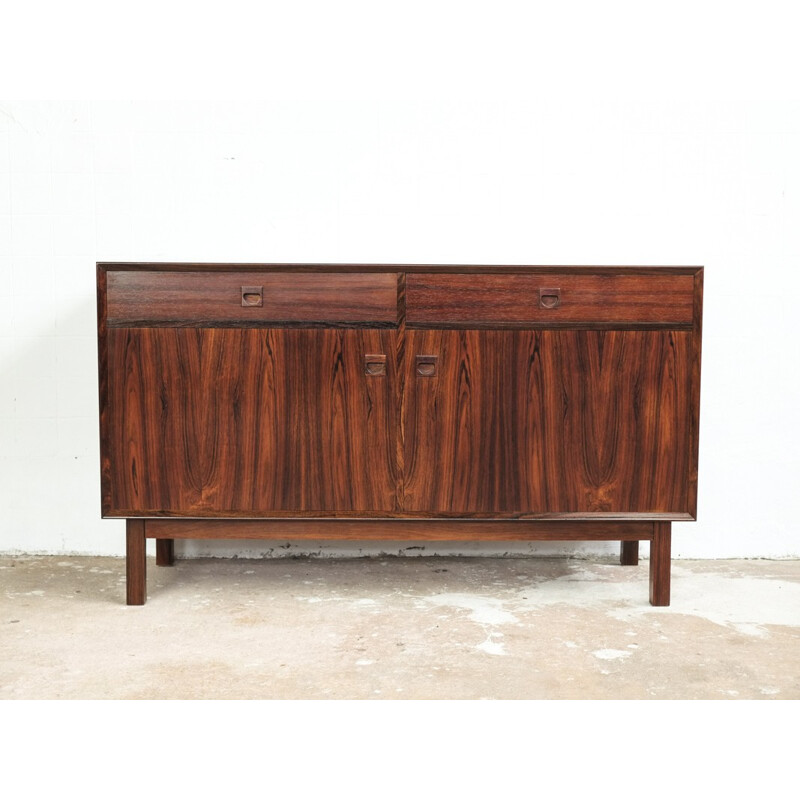 Vintage Danish Cupboard with 2 doors and 2 drawers in rosewood by Brouer - 1960s