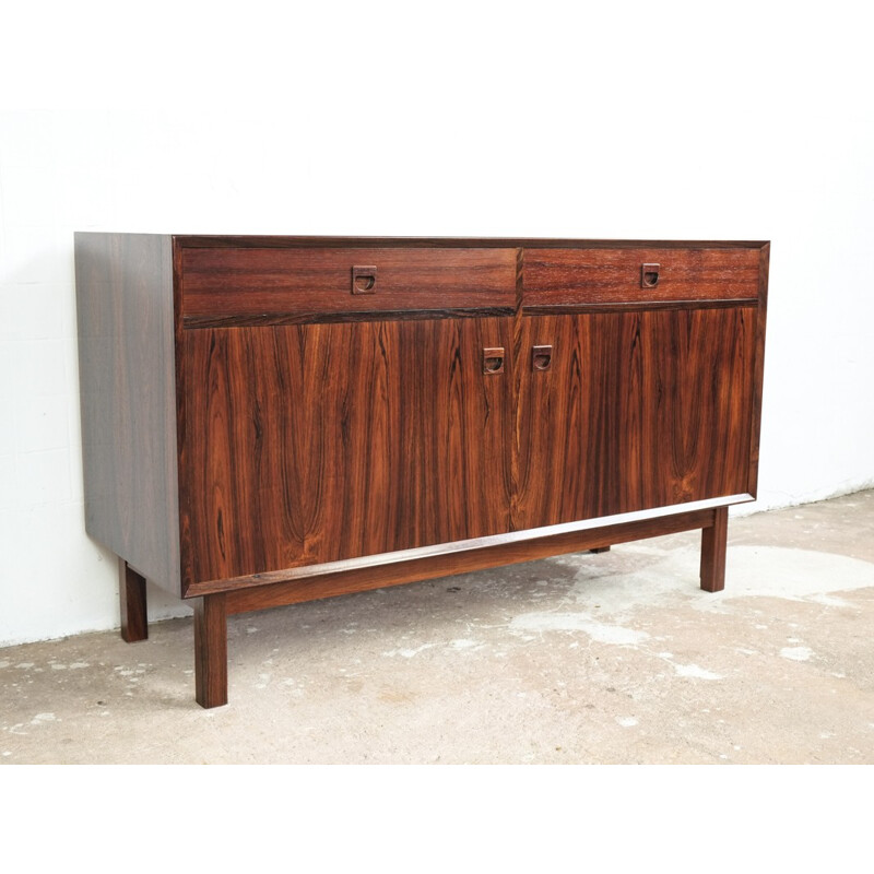 Vintage Danish Cupboard with 2 doors and 2 drawers in rosewood by Brouer - 1960s