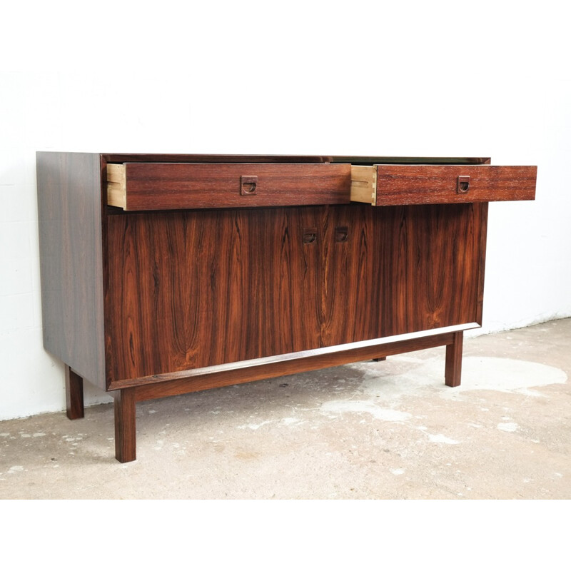 Vintage Danish Cupboard with 2 doors and 2 drawers in rosewood by Brouer - 1960s