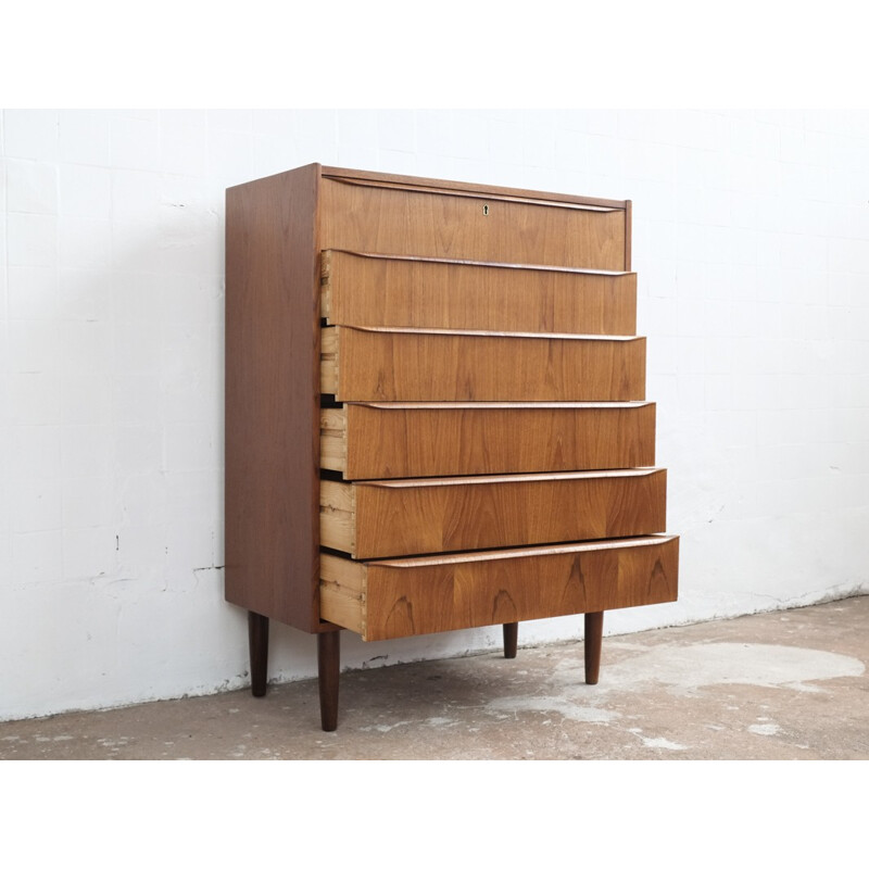Vintage Danish chest of 6 drawers in teak - 1960s