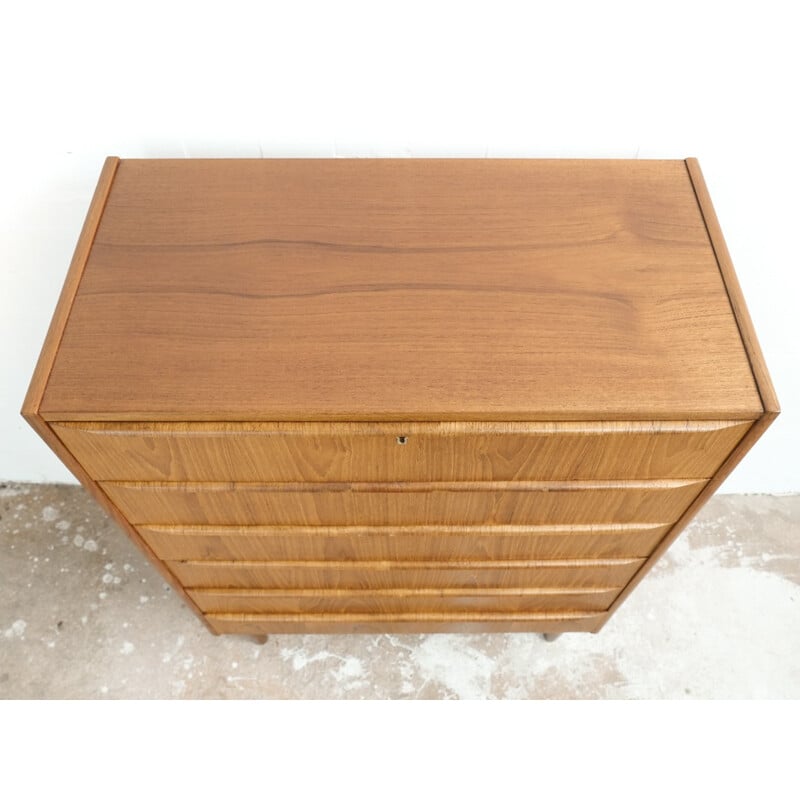 Vintage Danish chest of 6 drawers in teak - 1960s