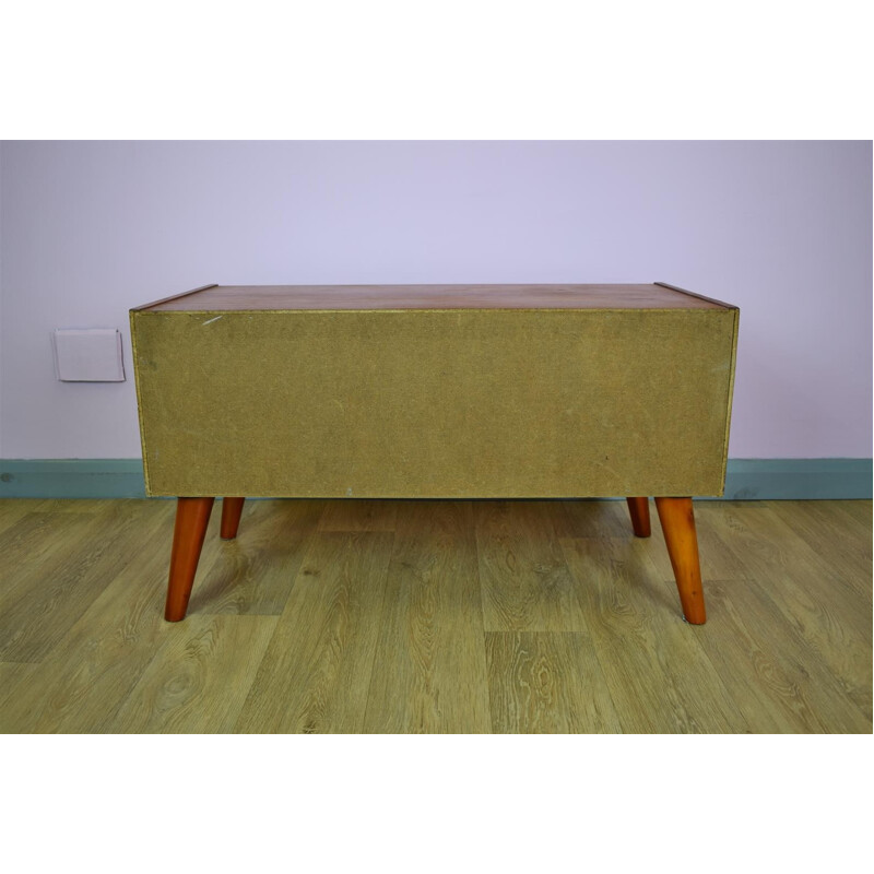 Vintage Danish Teak Low Sideboard TV Cabinet Chest - 1970s