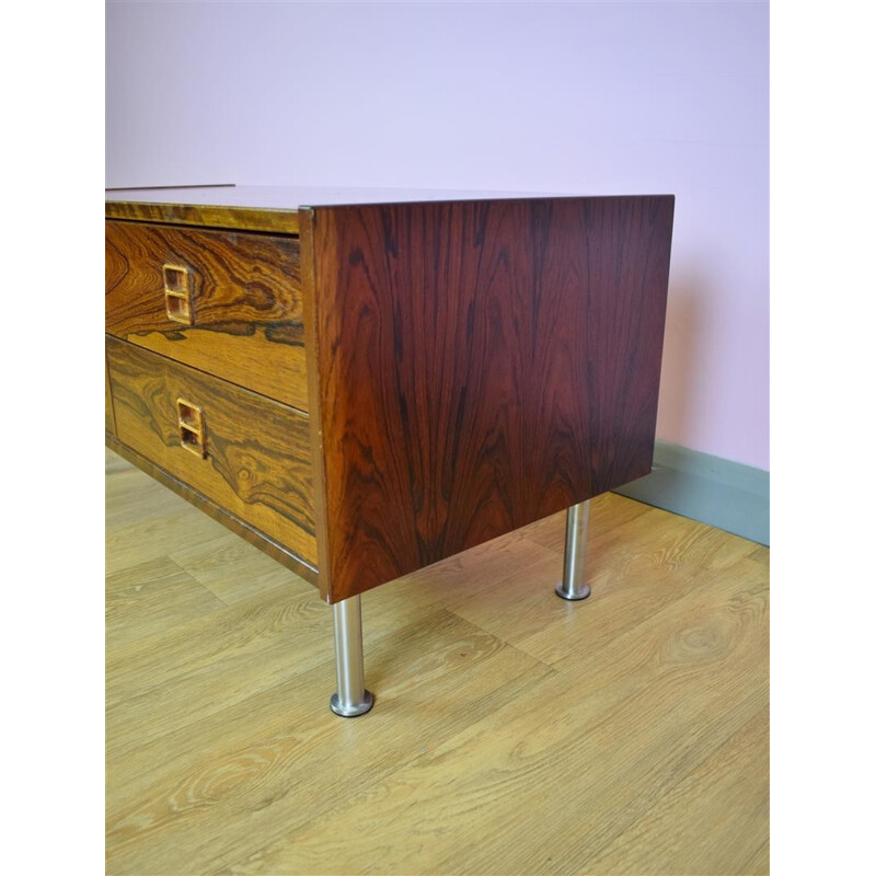 Vintage Retro Danish Rosewood Low Sideboard TV Cabinet Chest - 1970s