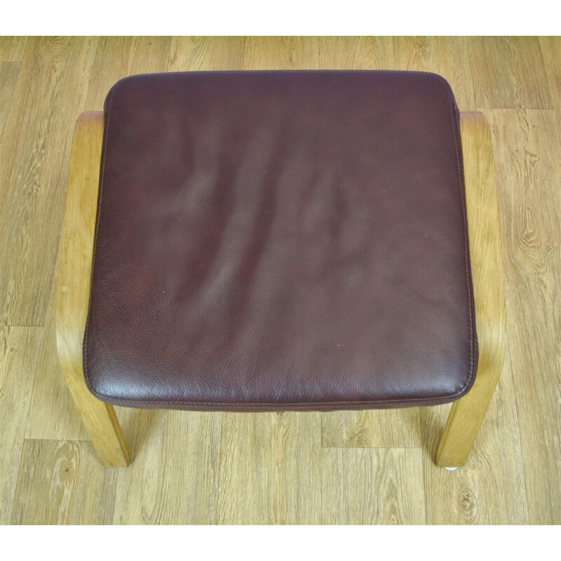 Vintage danish brown leather armchair by Skalma - 1970s