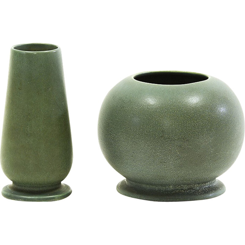 Paire de vases vintage de Gunnar Nylund pour Rörstrand - 1930