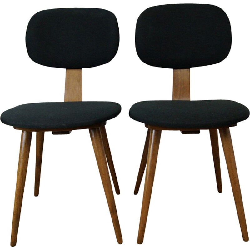 Vintage pair of 5827 Chairs by Fameg Radomsko - 1960s