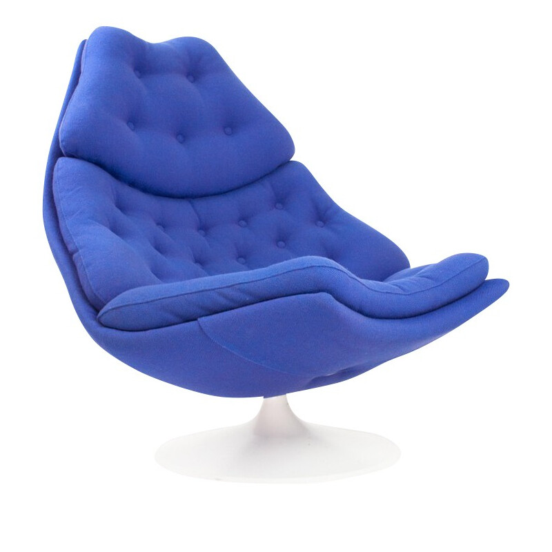Blue F588 lounge chair, Geoffrey HARCOURT - 1980s