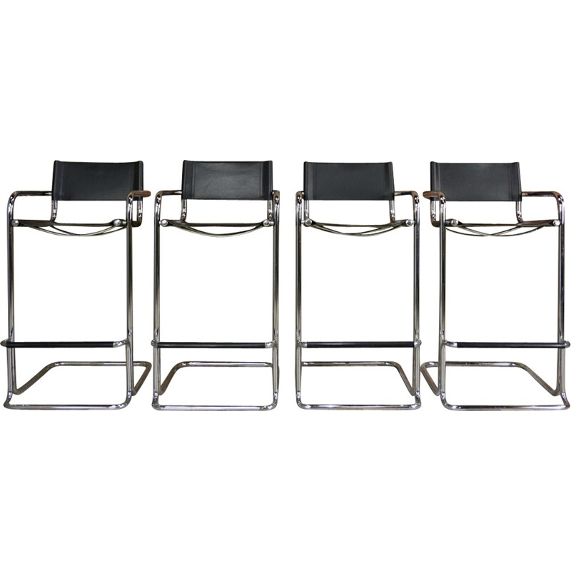 Set of 4 Mart Stam design vintage bar stools - 1960s