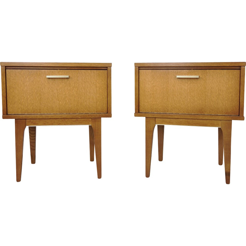 Pair of vintage Bedside Tables in wood - 1950s