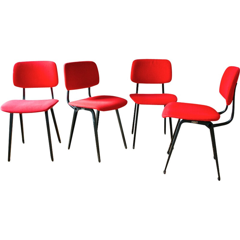 Vintage Set of 4 chairs by Friso Kramer for Ahrend De Cirkel - 1960s