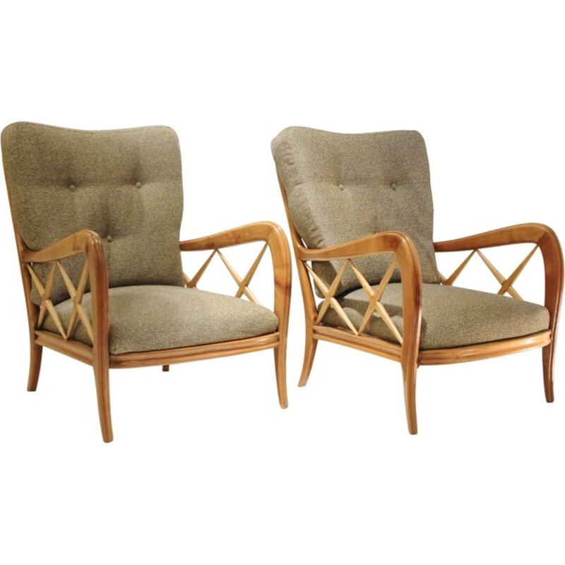 Pair of vintage armchairs by Ulrich Guglielmo - 1950s