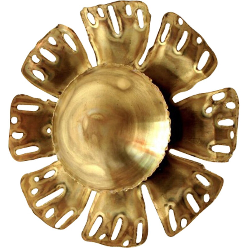 Vintage Flower brass lamp by Svend Aage Holm Sørensen for Holm Sørensen & Co - 1960s