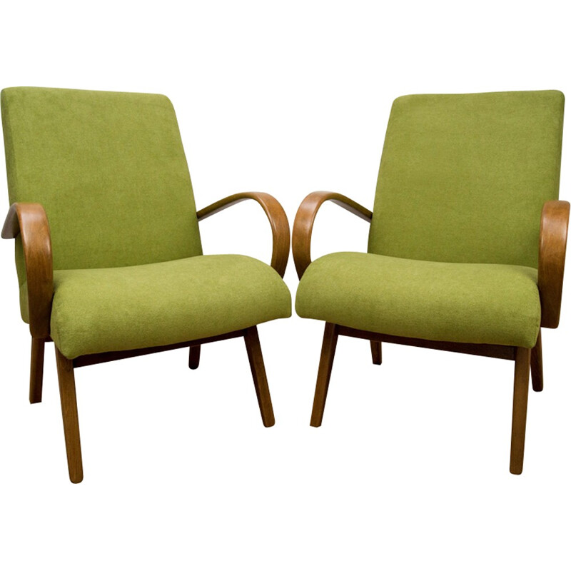 Pair of Model 53 Armchairs by Jaroslav Smídek for TON - 1960s