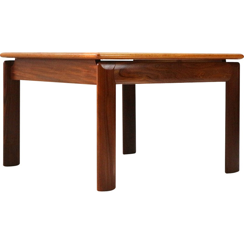 Vintage square teak coffee table - 1970s