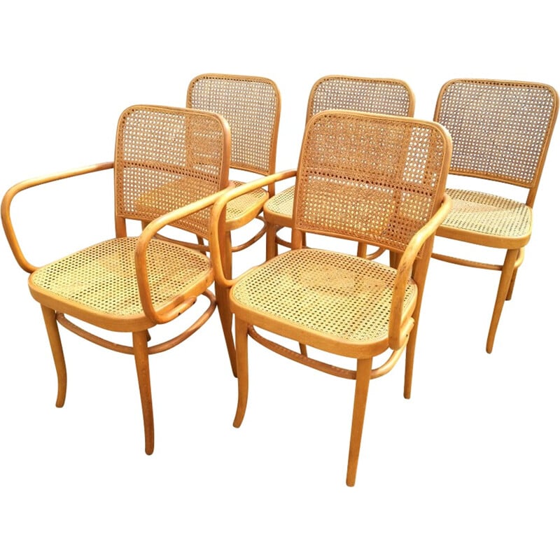 Lot de 5 chaises de Josef Hoffman pour Thonet - 1930