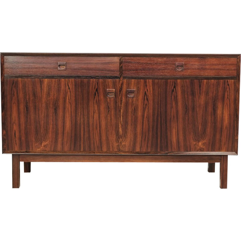 Vintage Danish Cupboard with 2 doors and 2 drawers in rosewood by Brouer - 1960s