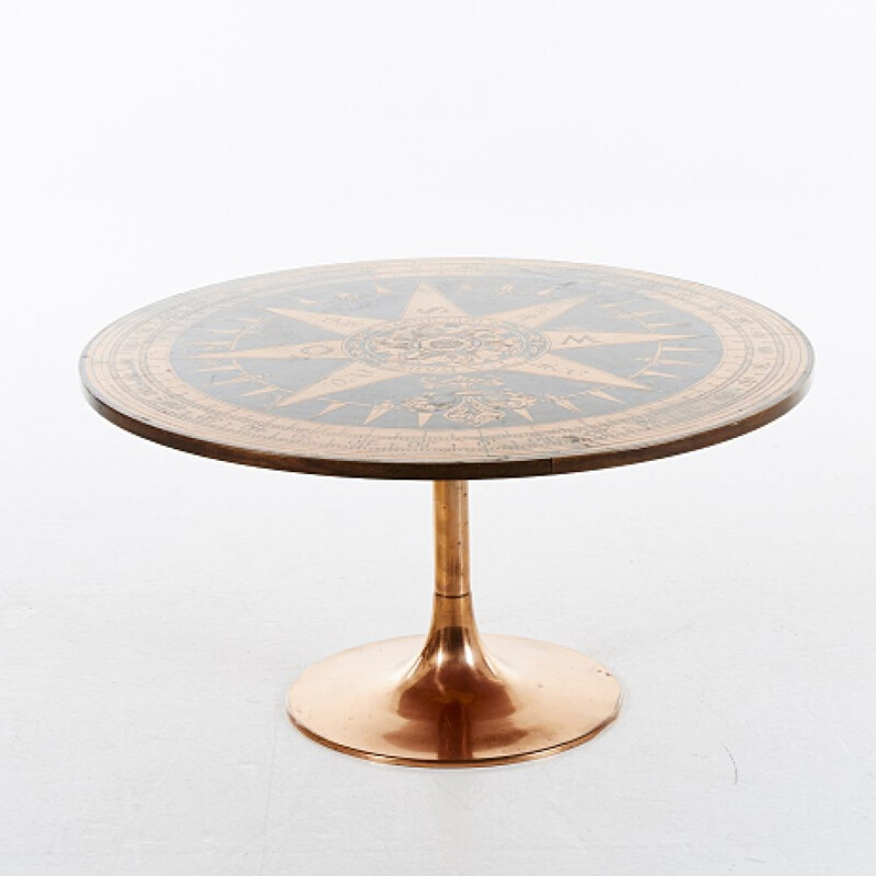 Table d'appoint ronde vintage  - 1970