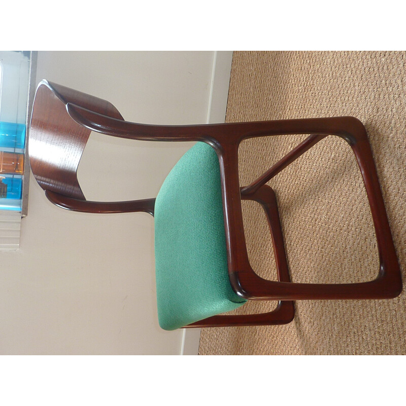 Vintage green Baumann chair - 1960s