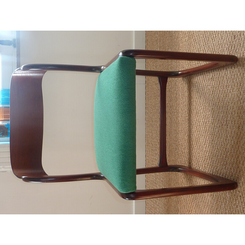 Vintage green Baumann chair - 1960s
