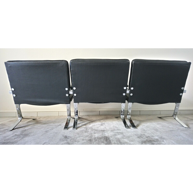 Set of 5 vintage modular low chairs - 1970s