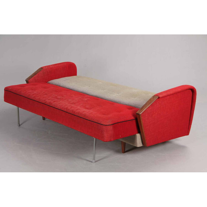 Canapé-lit 3 places bicolore vintage - 1950