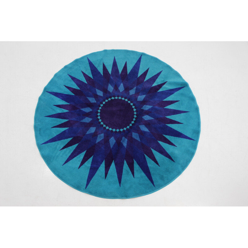 Vintage Round Rug for Hojer Eksport Wilton - 1970s