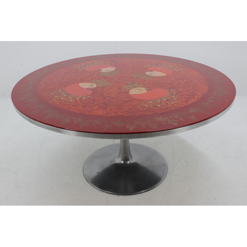 Vintage Circular Dining Table by Poul Cadovius - 1970s