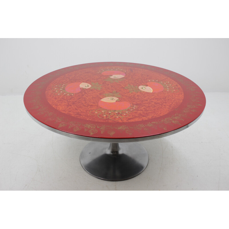 Vintage Circular Dining Table by Poul Cadovius - 1970s