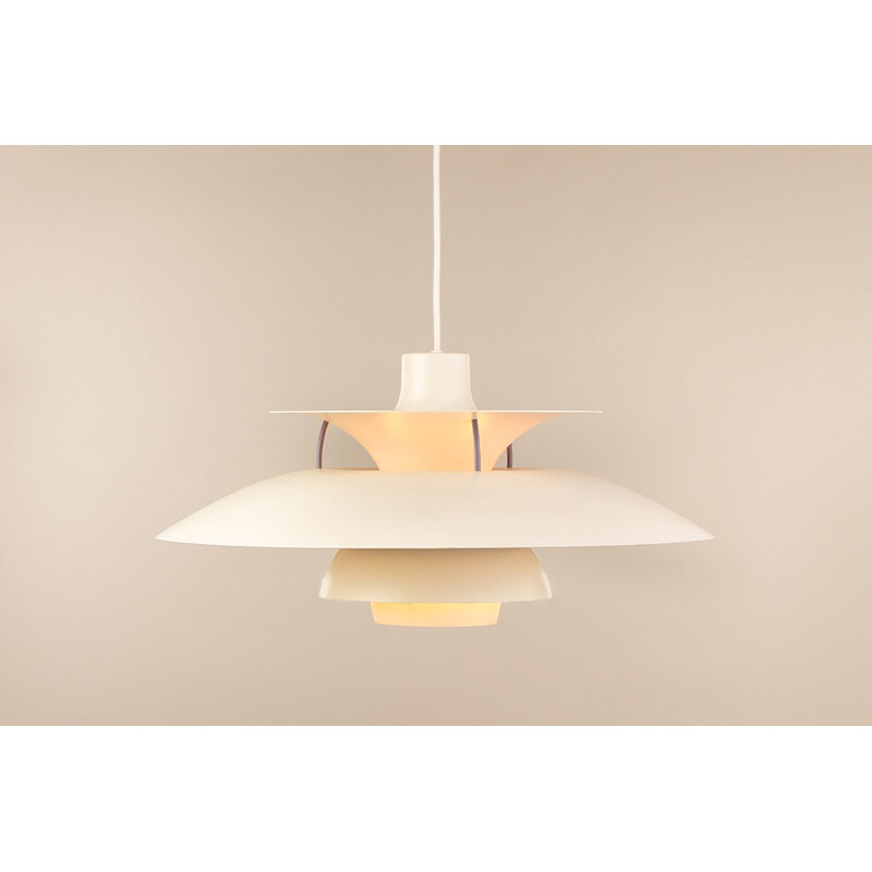 Vintage white PH5 pendant by Poul Henningsen for Louis Poulsen - 1950s