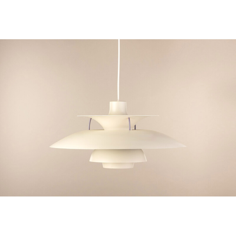 Vintage white PH5 pendant by Poul Henningsen for Louis Poulsen - 1950s