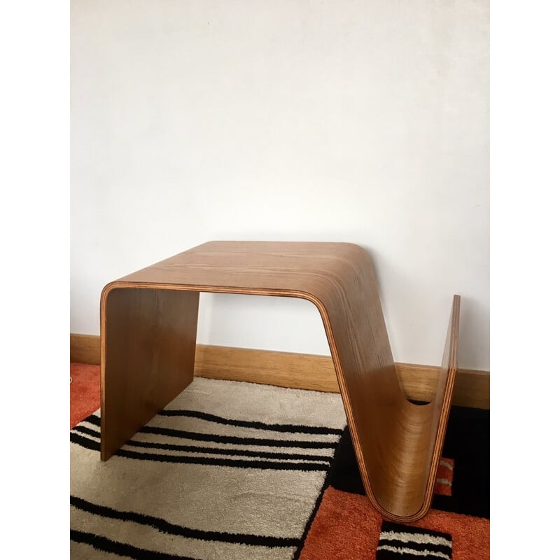 Vintage Scandinavian plywood coffee table - 1970s