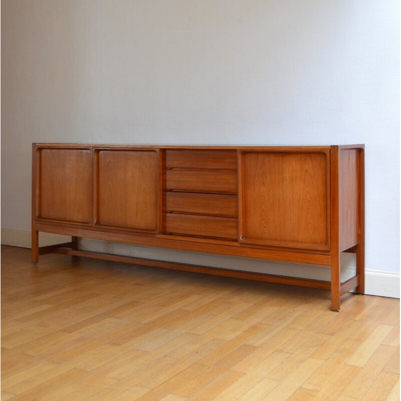 Vintage Scandinavian Teak Sideboard By Gerhard Berg - 1960s