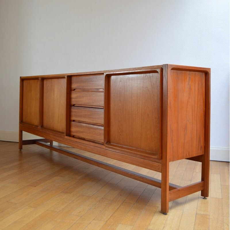 Vintage Scandinavian Teak Sideboard By Gerhard Berg - 1960s