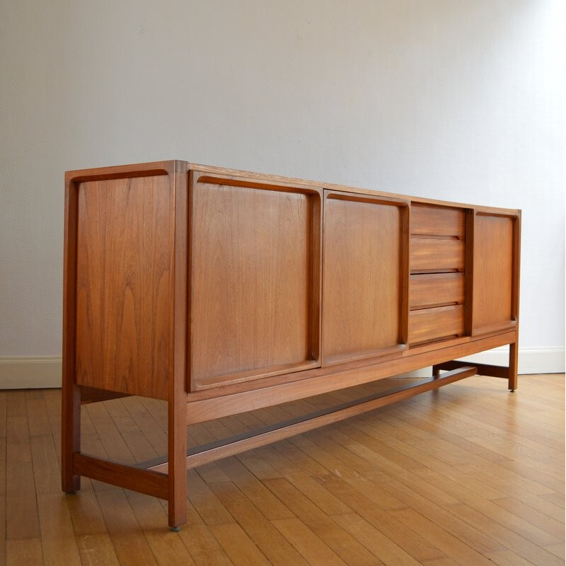 Vintage Scandinavian Teak Sideboard By Gerhard Berg - 1960s