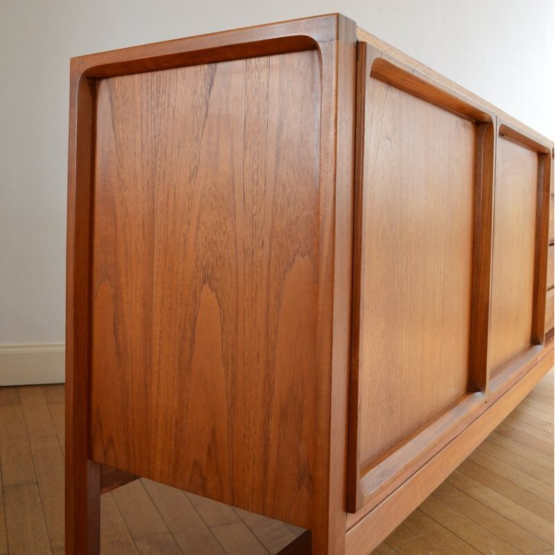 Vintage Scandinavian Teak Sideboard By Gerhard Berg - 1960s