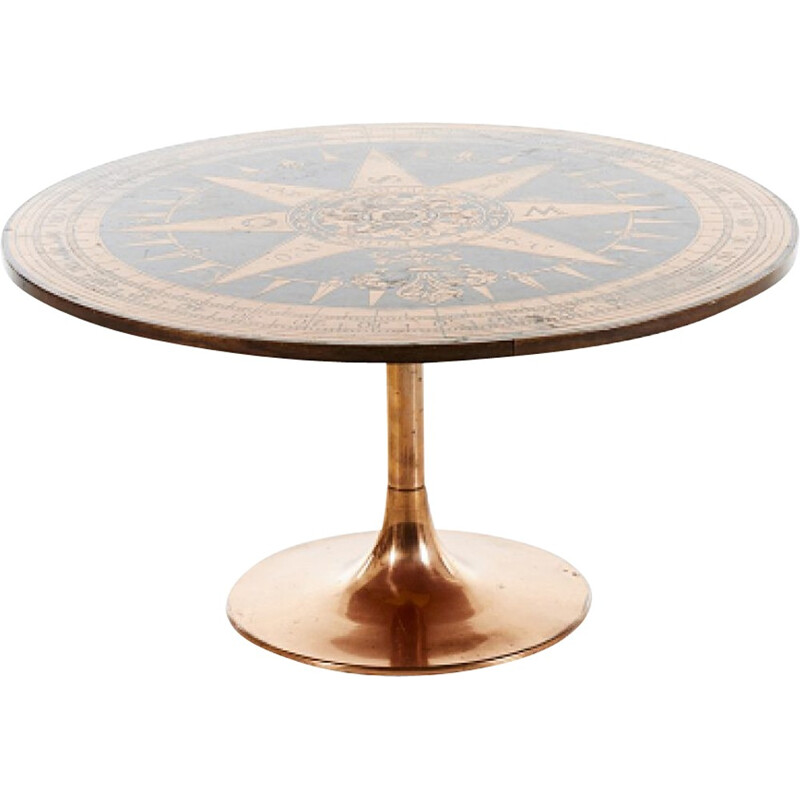 Table d'appoint ronde vintage  - 1970