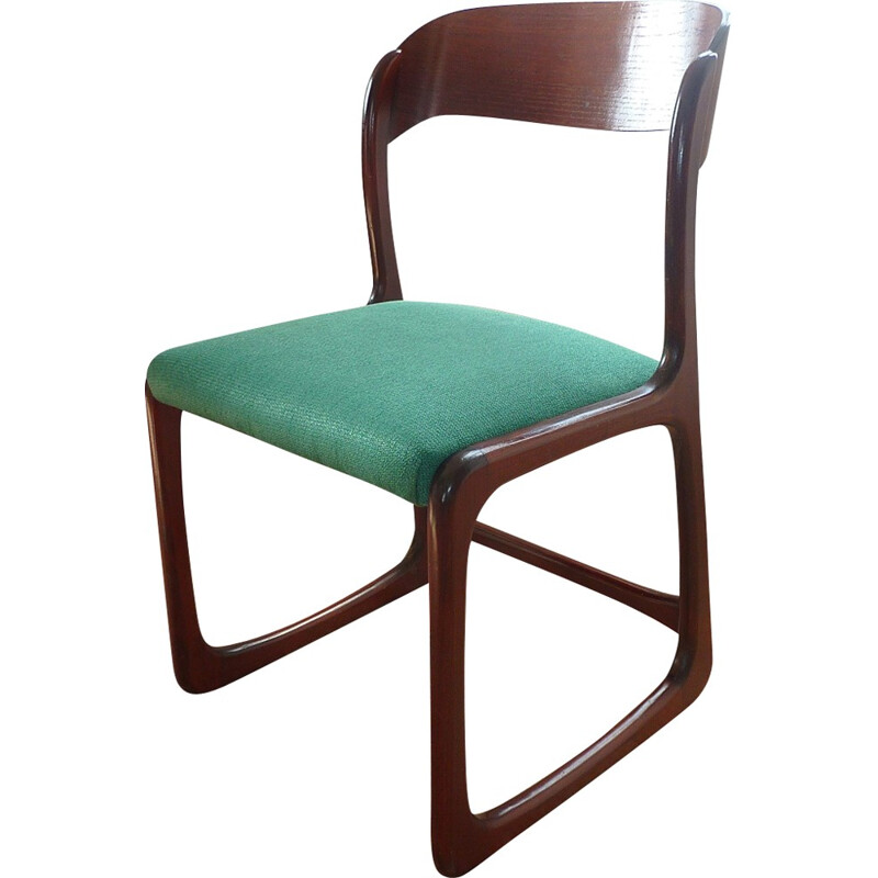 Vintage green Baumann chair - 1960s