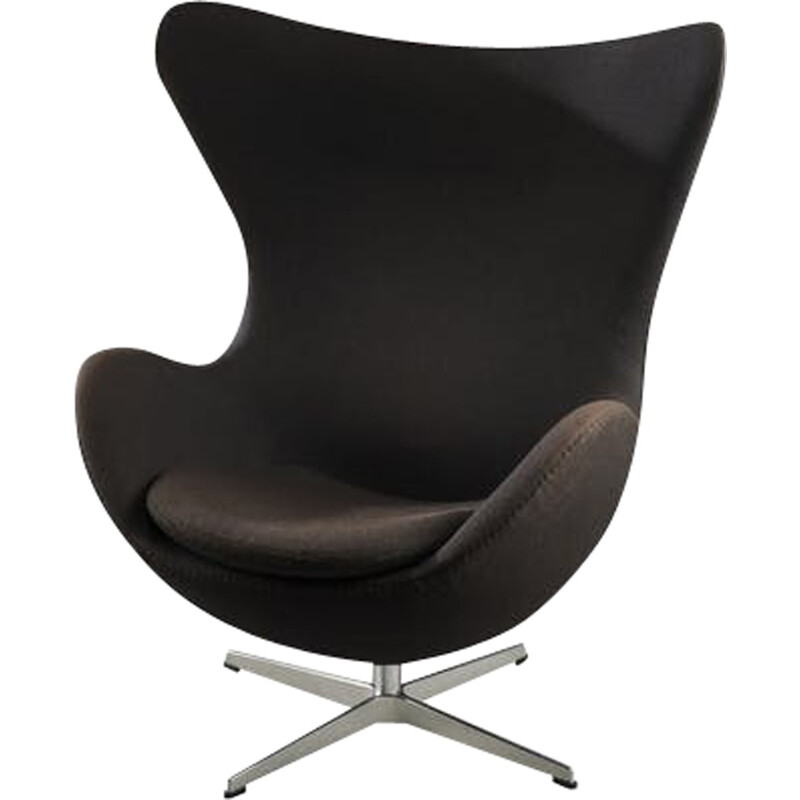 Vintage black egg armchair by Arne Jacobsen - 1990s