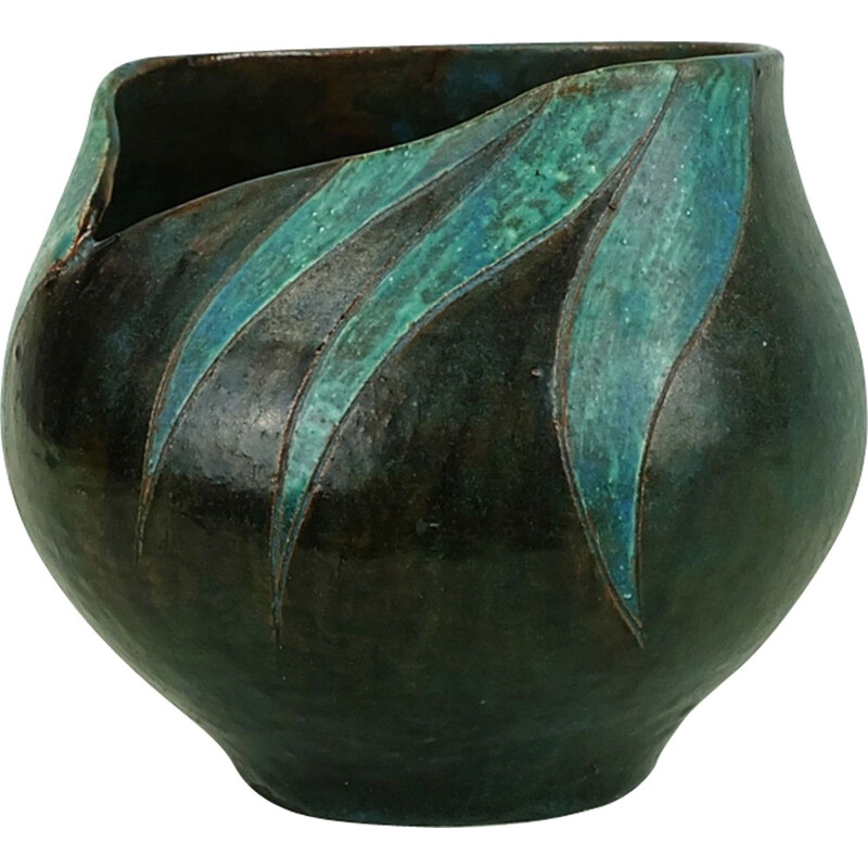 Vase vintage danois en céramique par Conny Walther  - 1960