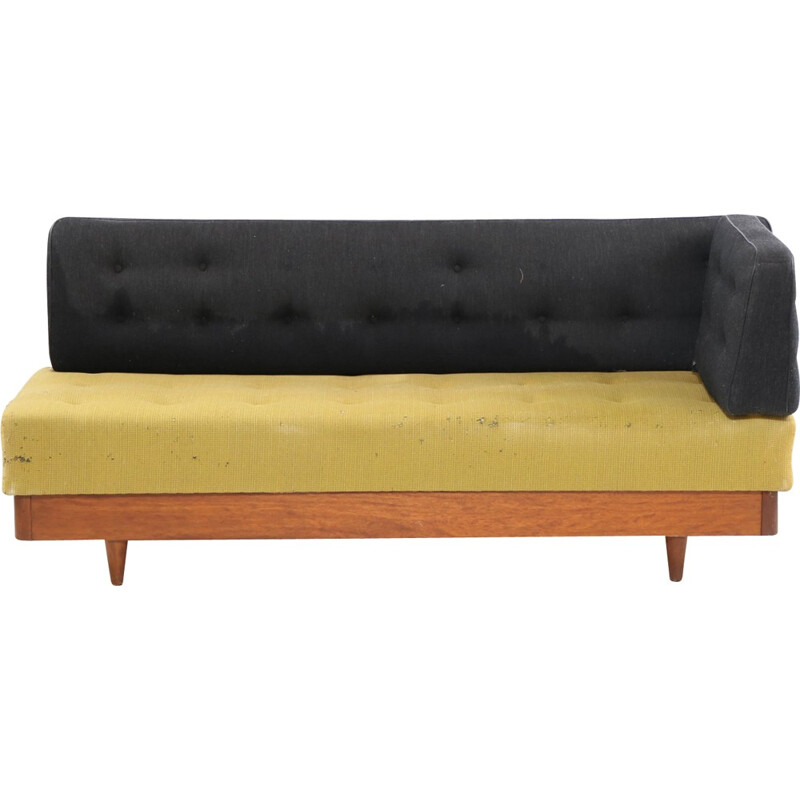 Vintage danish two toned yellow-grey daybed - 1956
