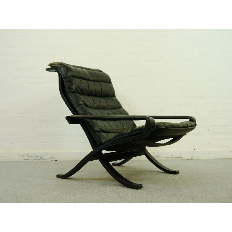 Flex lounge chair in plywood and leather, Ingmar RELLING - 1960s